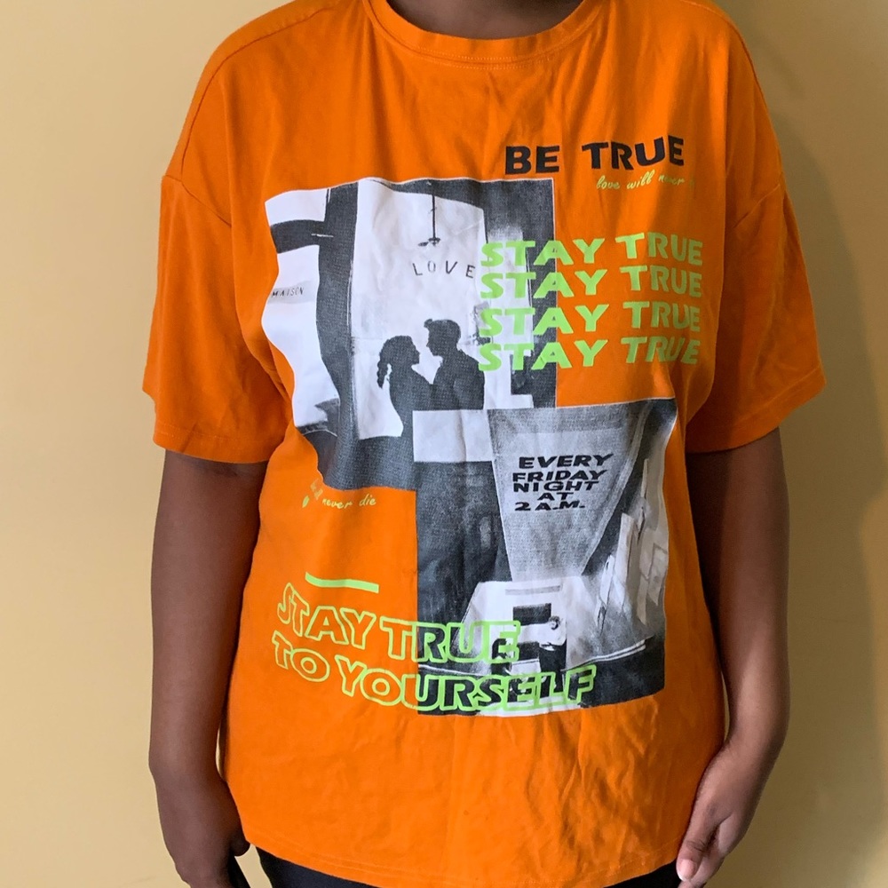 Orange large t shirt
